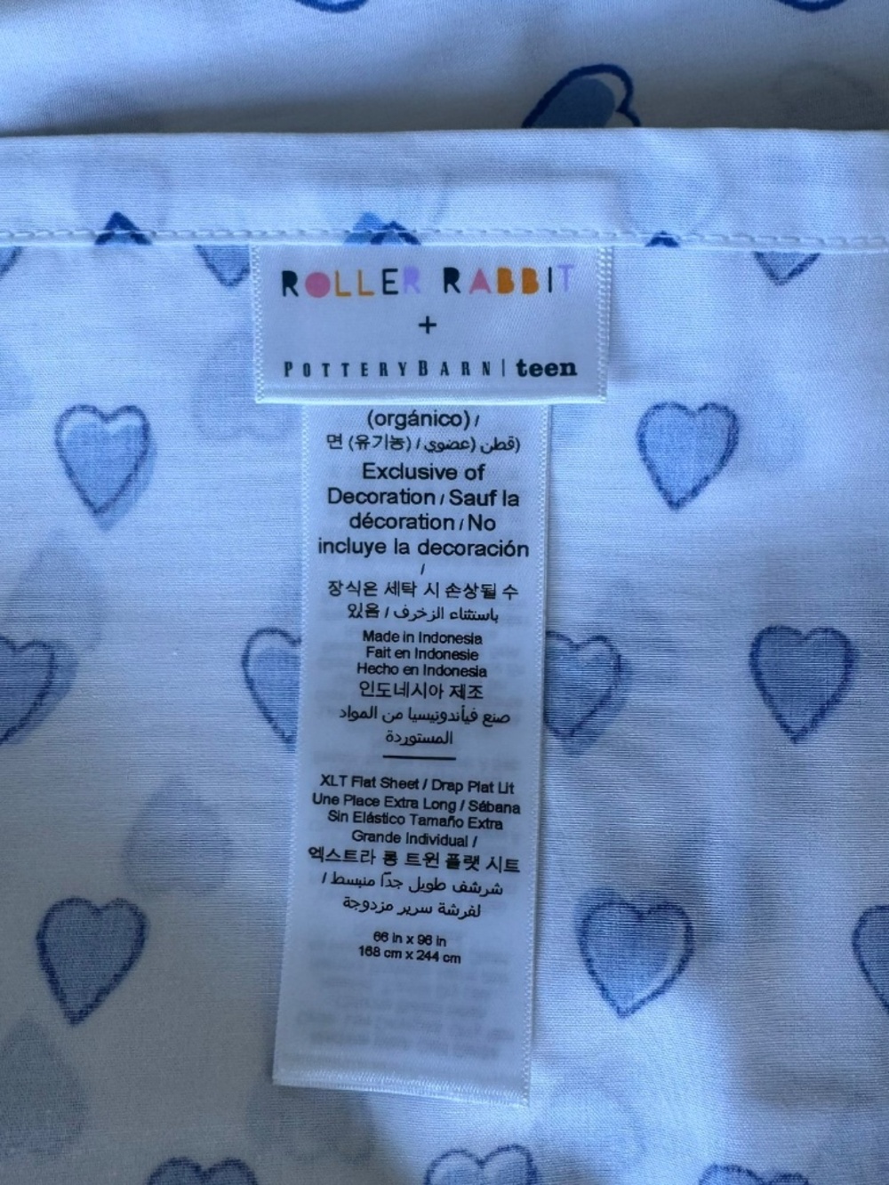 New Roller Rabbit Pottery Barn Tweens Sheet Collab: Twin XL Flat Sheet. - Picture 3 of 5